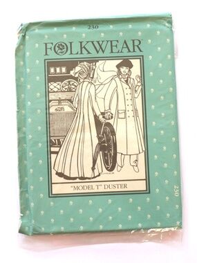 UNCUT Folkwear pattern #230 MODEL T DUSTER (in two lengths)